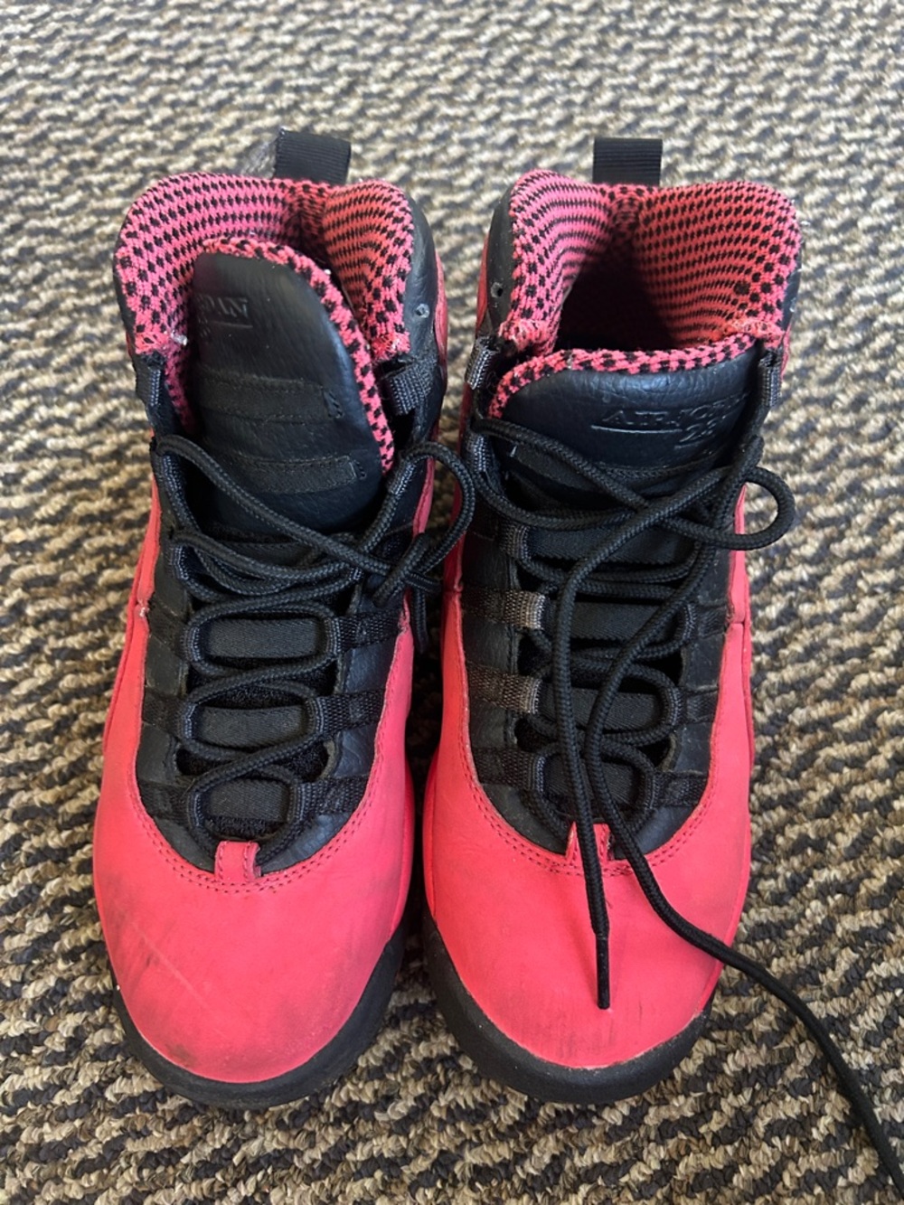 Jordan Kids Pink and Black High-Top Sneakers